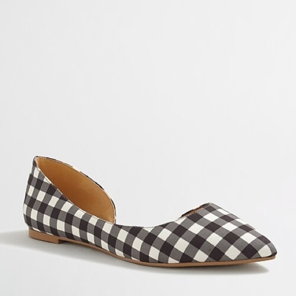 J. Crew Shoes - J. Crew Classic Gingham D'Orsay Flats